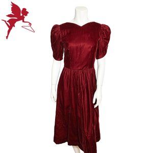 VINTAGE LANZ Originals Velvet Victorian Holiday Dress